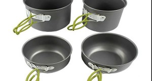 Get G4FreeÂ® 4pcs Outdoor Camping pan Hiking Cookware Backpacking Cooking Picnic Bow Deal