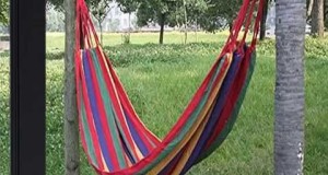 New Albertu Single Outdoor Camping Portable Colorful Canvas Hammock Deal