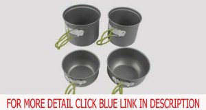 New Bokit 4pcs Outdoor Camping Hiking Cookware Backpacking Cooking Picnic  Top List