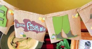 DIY Party Decor for Men and Boys: fishing and camping