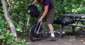 Loading Camping Gear on the Lightweight Pack Wheel Hiking Cart