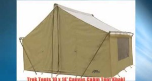 Trek Tents 10 x 14′ Canvas Cabin Tent Khaki