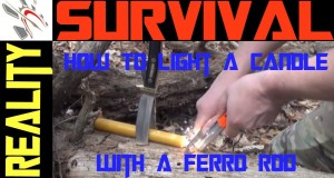 Wilderness Survival: How To Light A Candle With A Ferro Rod Part 1 of 2